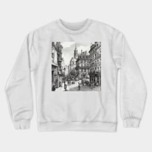 Parisian Streets Sketch IV Crewneck Sweatshirt